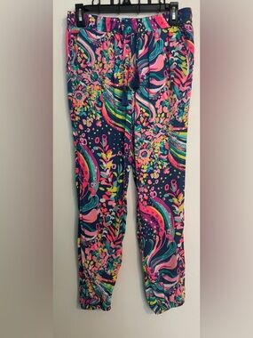 Lilly Pulitzer Womens Sz S Rare Piper Beach Loot Jogger Colorful Holy Grail EUC